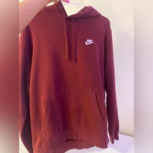 Large men’s red Nike hoodie